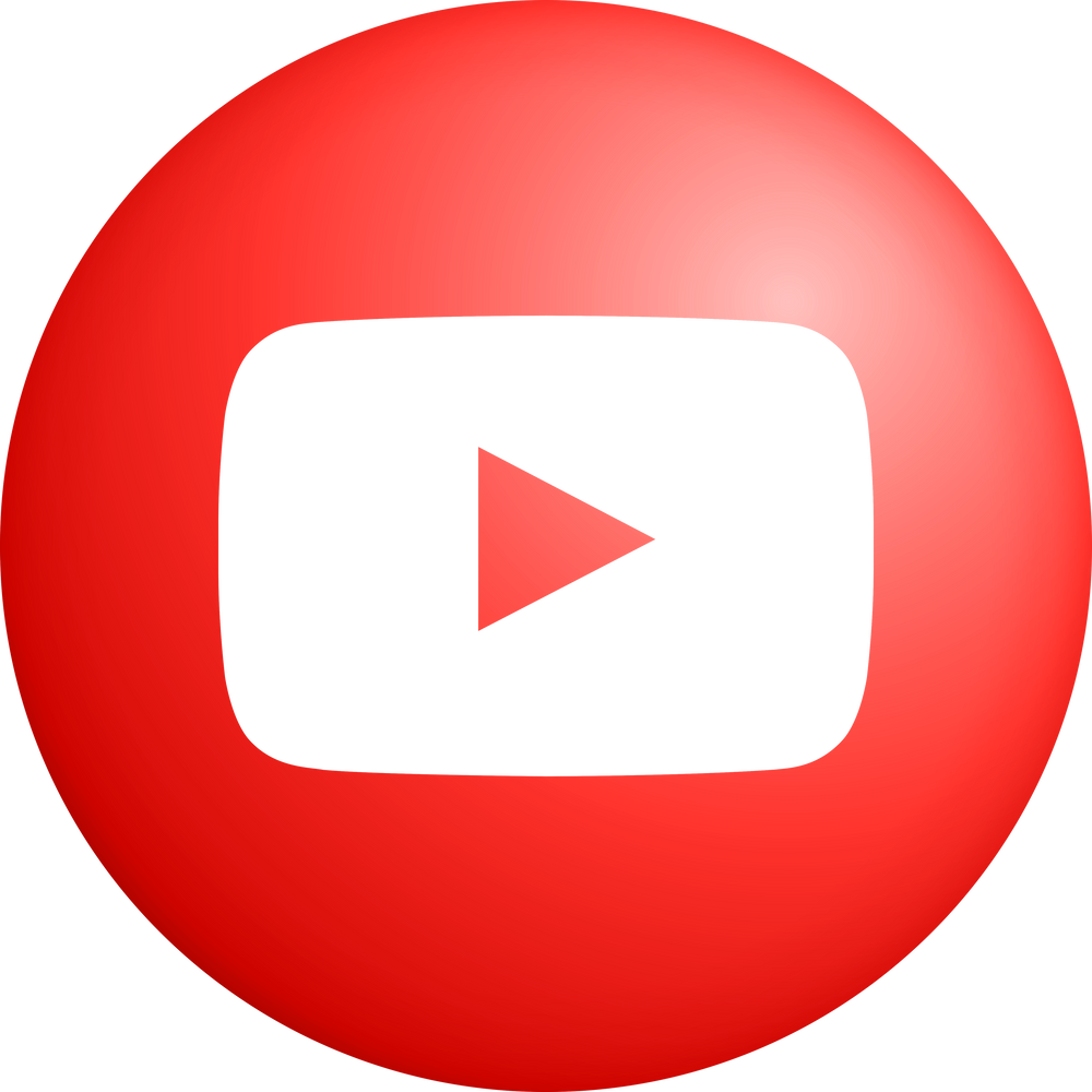 Round Youtube 3D Icon